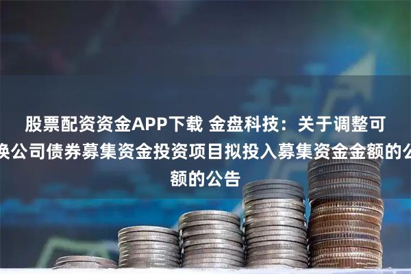 股票配资资金APP下载 金盘科技：关于调整可转换公司债券募集资金投资项目拟投入募集资金金额的公告